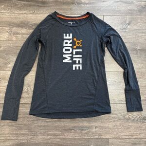 Orangetheory Charcoal Grey Tee with Orange Neck Trim